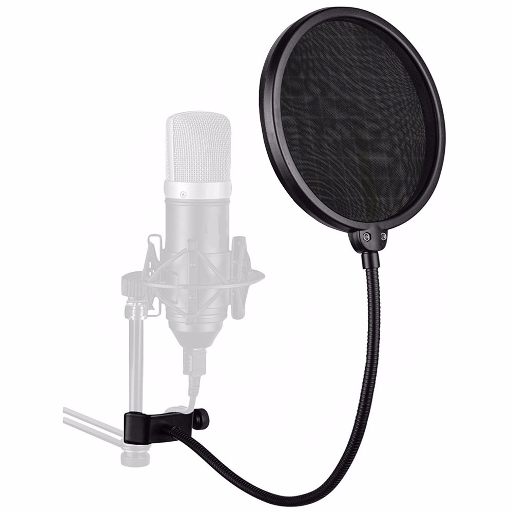 Mikrofon profesional Pop filter layar tahan angin